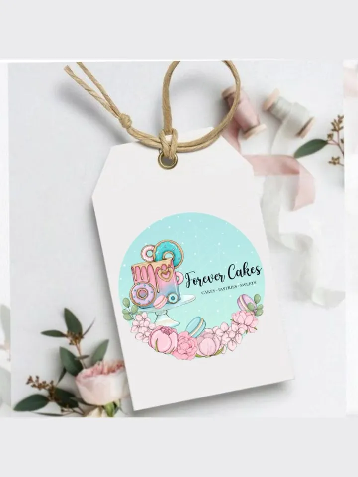 Lovely Cake Shop Premade Logo Design, Sweets Logo, Cake Designer Logo, Pastry Logo, Sugar Watercolor Logo, Baker Logo, Home Bakery Logo