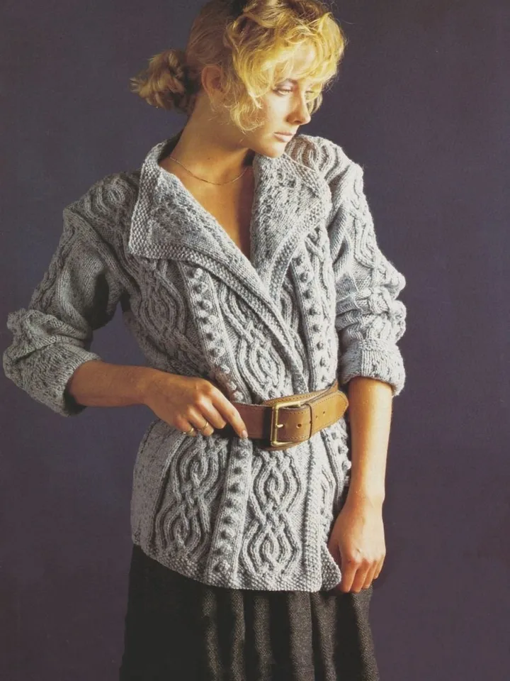 Cardigan women knitting pattern, jacket knitting pattern , aran cardigan ladies women pdf