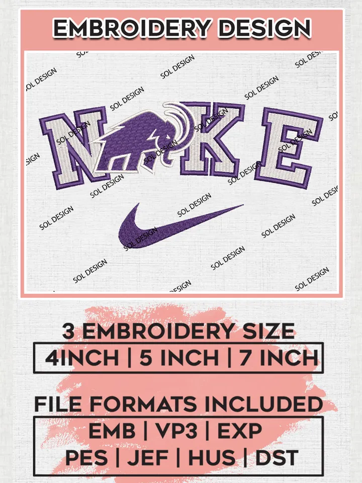 Ni.kee Amherst Mammoths Team Logo Embroidery Design Files, NCAA Amherst Mammoths Machine Embroidery, NCAA Teams, 3 sizes, NCAA Machine embroidery designs, Digital Download
