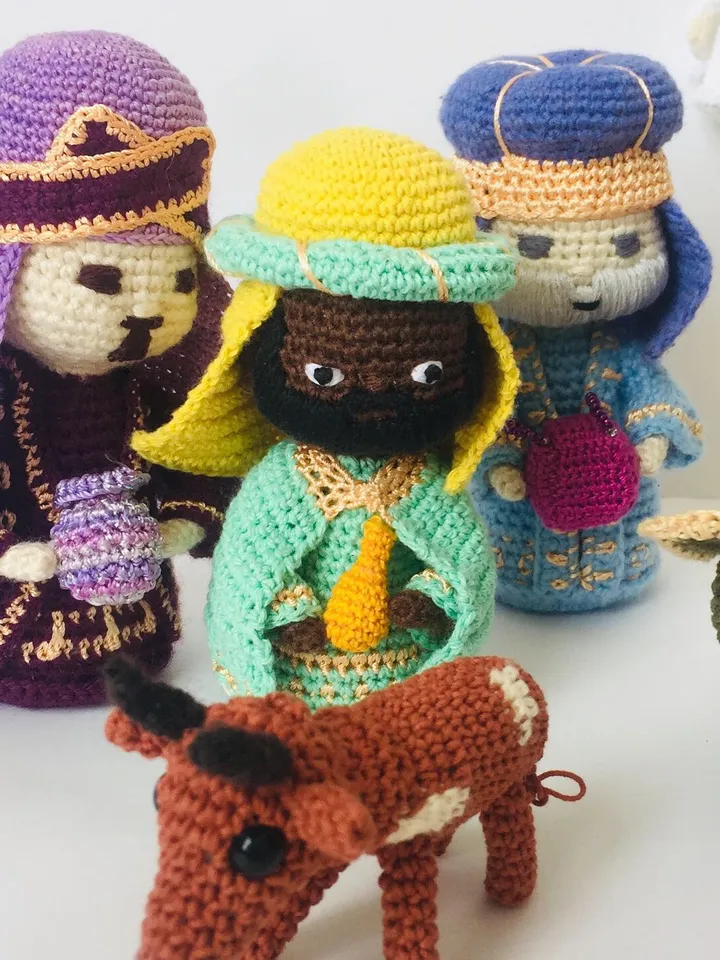 Christmas nativity Magi crochet pattern 3 in 1