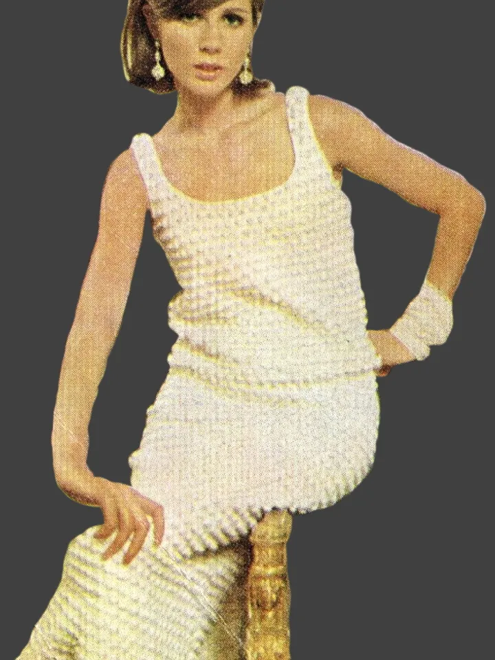 Vintage Crochet Pattern 275 Paris Evening Dress Women