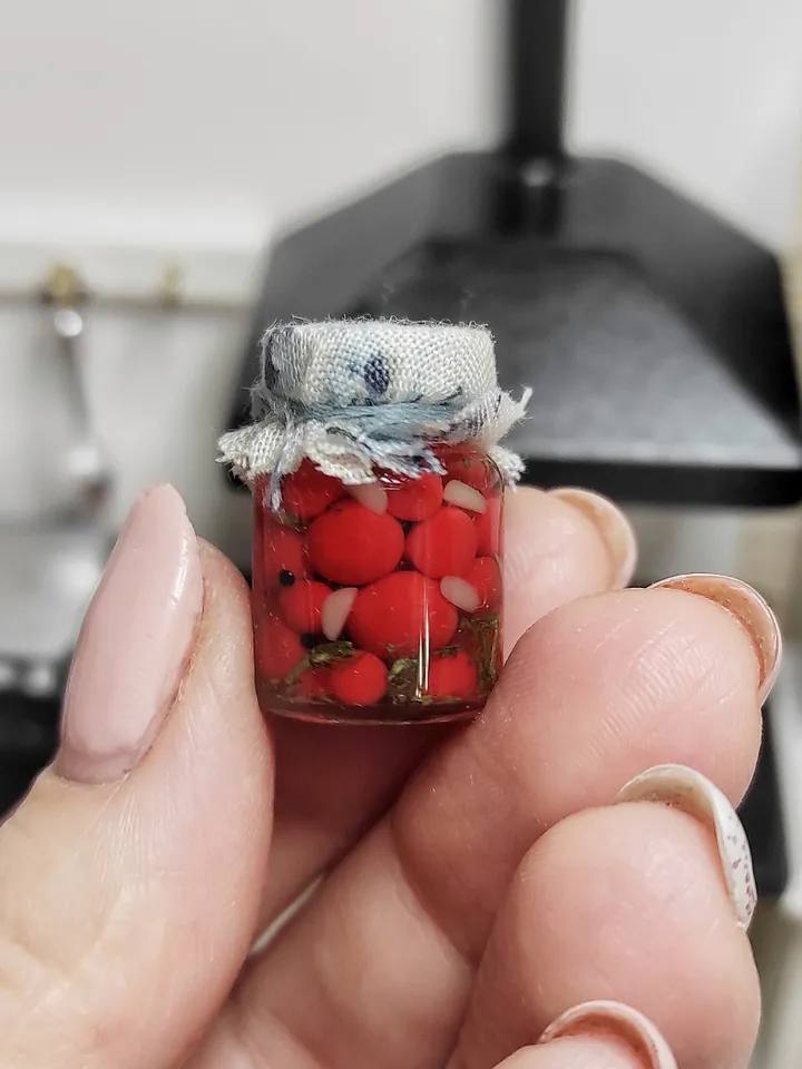 Miniature jars  -  dollhouse miniature - diorama - mini jars - gift