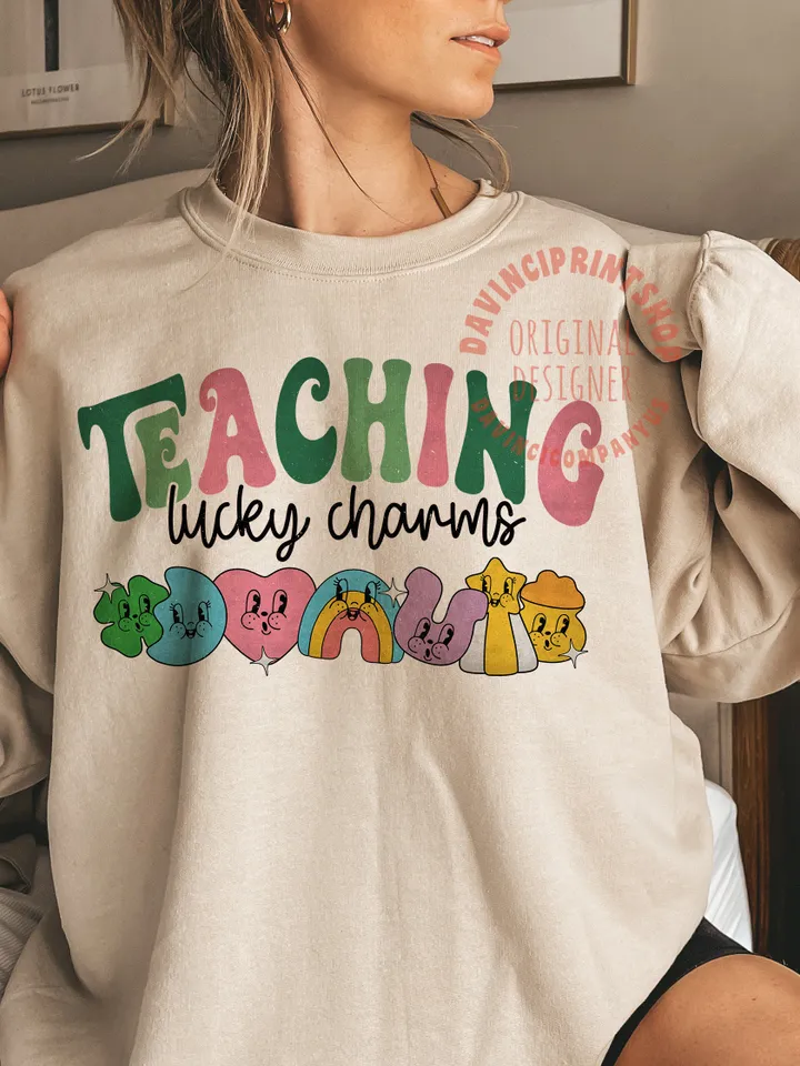 Teaching Lucky Charms png, Teacher St.Patrick's png, St.Patrick's Day png, Lucky png, Teacher png, Teacher Sublimation, Lucky Charms, png