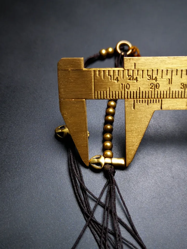 Gandhanra Handmade Tibetan Buddhist Mala Counters,Prayer Bead Counters,with Dorje and Vajra  Pendant, Made of  Brass,Mini Size