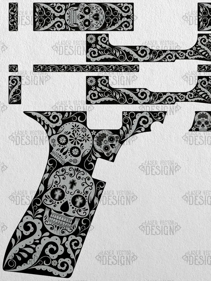 VECTOR DESIGN Glock 19 gen 5 Candy skulls