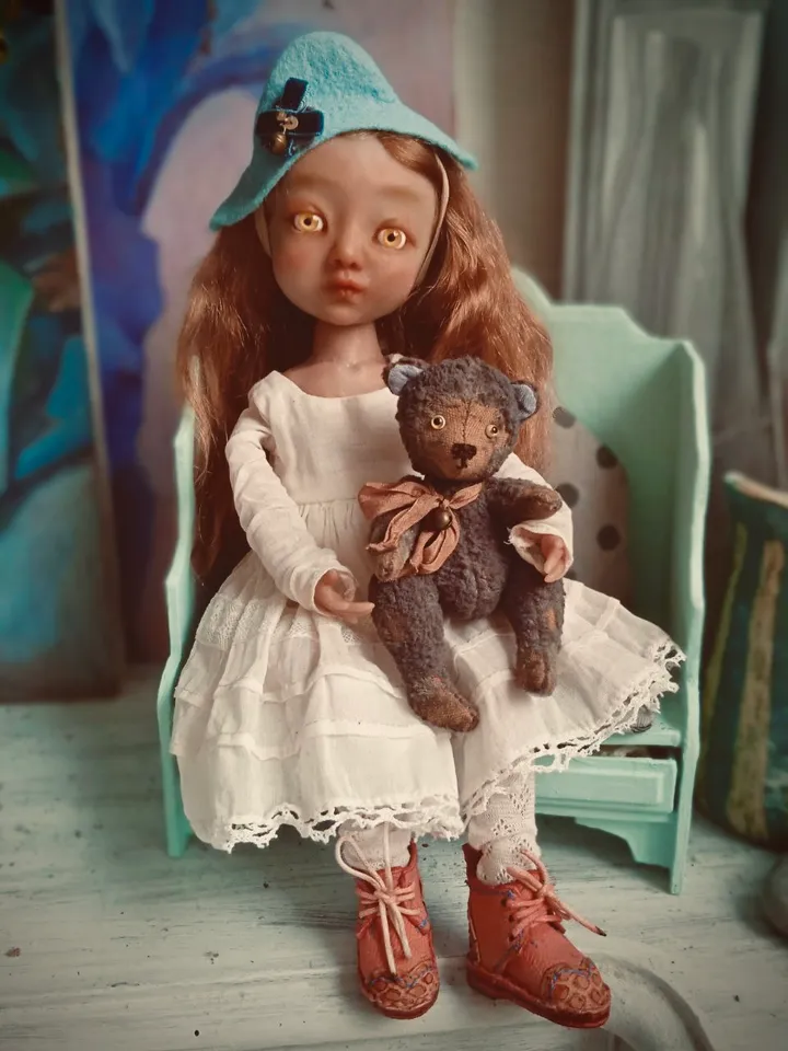 Handmade Boudoir Doll with Red Hair