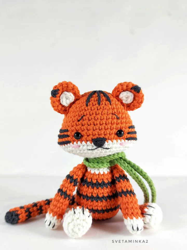Tiger Crochet Pattern Amigurumi Tiger Cub Cute Animal Toy. Digital Download. PDF.
