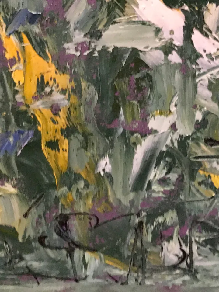 Flying in the jungle,original abstract oil impasto painting on canvas,abstract green white home decoration,unique handmade gift.