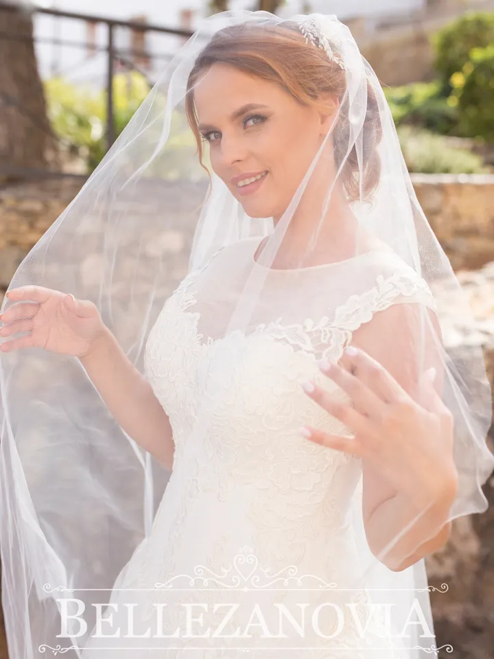 Blusher Sheer Drop Wedding Veil Cathedral Veil Illusion Veil Drape Veil Long Veil Boho veil Long simple veil Double Layer Veil Sheer Veil