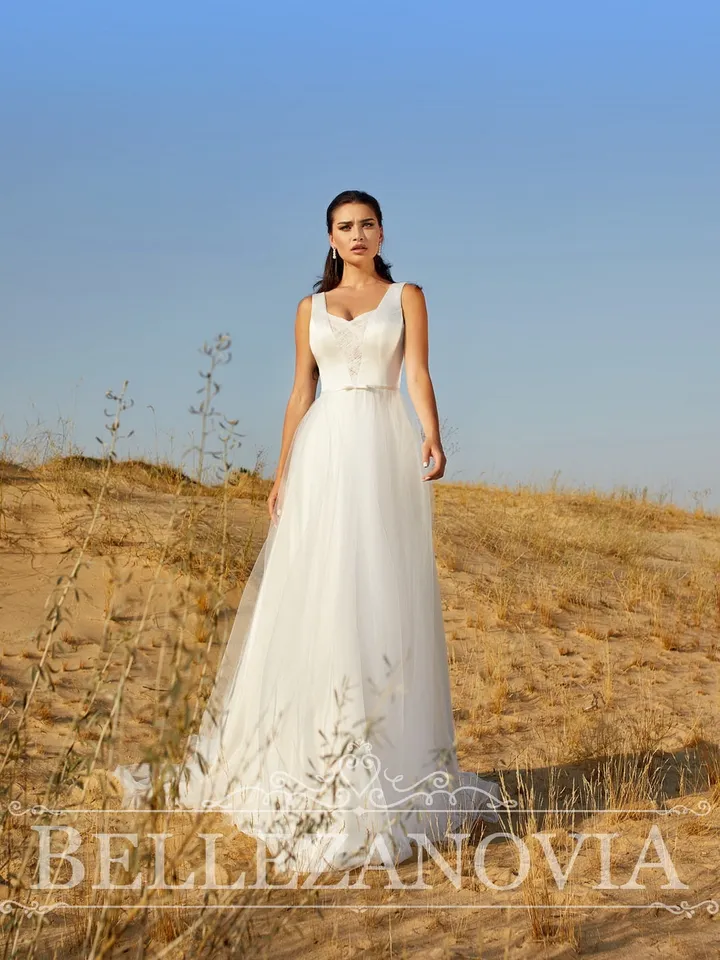 Ivory long Bridesmaid Dress, A-line dress, Satin wedding dress, Minimalist boho bridal dress, Wedding dress vintage, Boho Wedding Dress