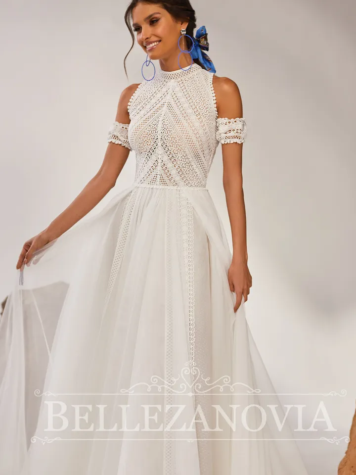 Simple wedding dress, Boho wedding dress, Rustic wedding gown, Ivory Lace Vintage Wedding Dress, Bohemian Bridal Gown, Vintage Bridal Gown