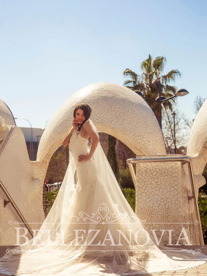 Cathedral veil, Veil wedding cathedral bridal lace, Soft Tulle Lace Wedding Veil, Ivory Veil, Luxury veil, Long Lace wedding veil 9085
