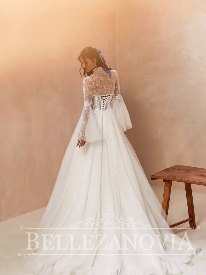 Wedding dress Separates, Removable Sleeves, Bolero, Shrug, Rustic Sleeveles Bridal Gown, Victorian Wedding Dress, Long Sleeve Wedding Gown