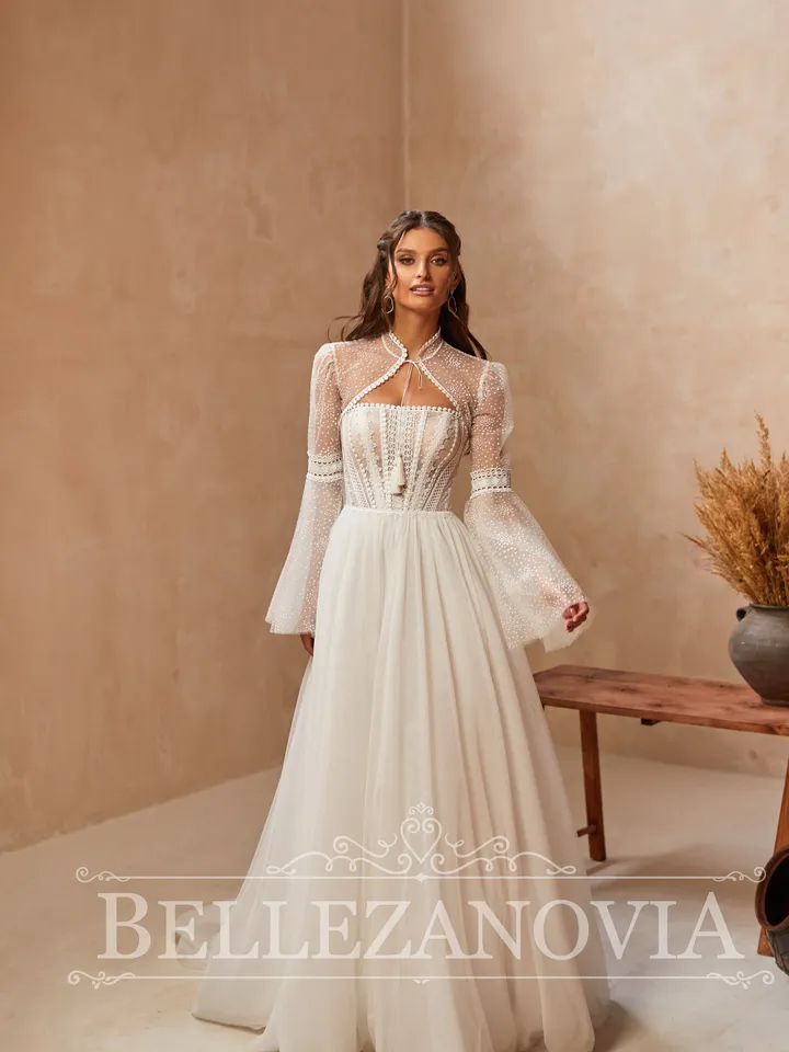 Wedding dress Separates, Removable Sleeves, Bolero, Shrug, Rustic Sleeveles Bridal Gown, Victorian Wedding Dress, Long Sleeve Wedding Gown