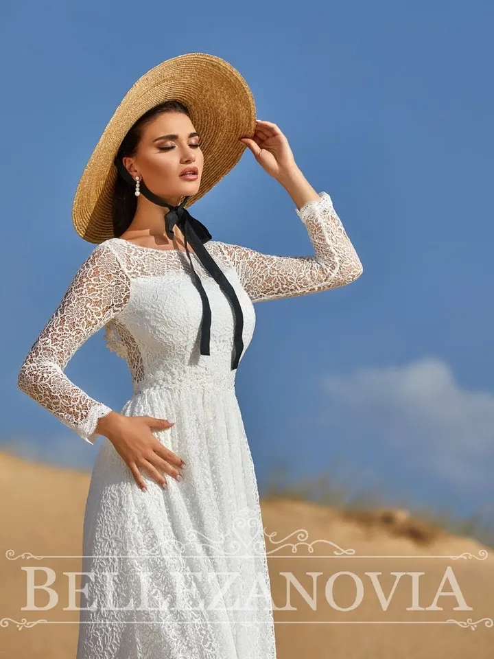 Sleeve wedding dress, Boho wedding dress, Lace wedding dress, Hippie wedding dress, Vintage wedding dress, Bohemian wedding, Bridal Gown
