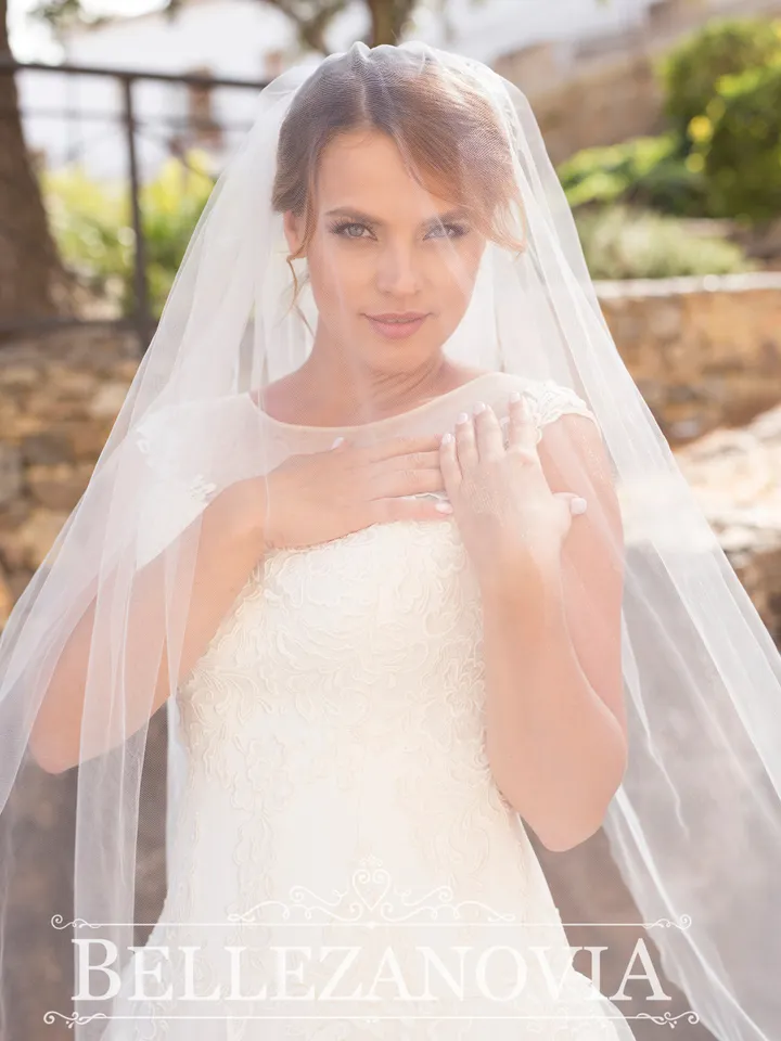 Blusher Sheer Drop Wedding Veil Cathedral Veil Illusion Veil Drape Veil Long Veil Boho veil Long simple veil Double Layer Veil Sheer Veil