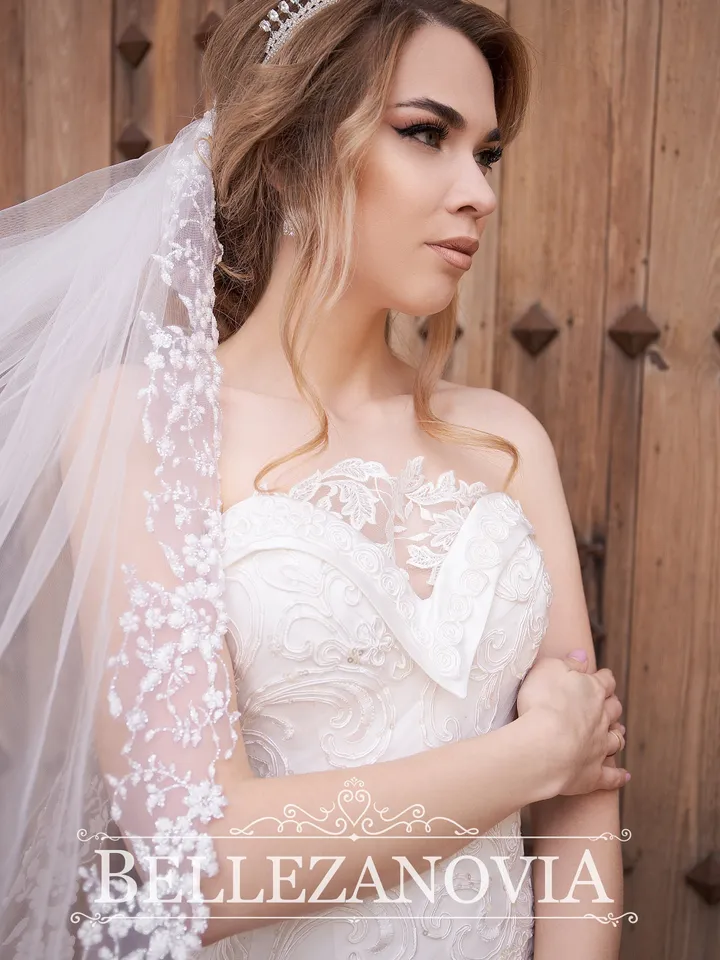 Cathedral glitter Lace wedding veil with sequins Lace glitter Bridal Veil 1 tier sparklin lace veil Ivory bridal sparkle wedding veil 900208
