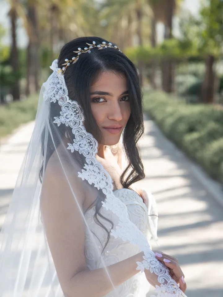 Chantilly wedding veil, Lace Wedding Veil, Eyelash Lace Veil, Elegant Rose Lace Veil, Soft Veil, Wedding veils, Veil floor length - 900156.1