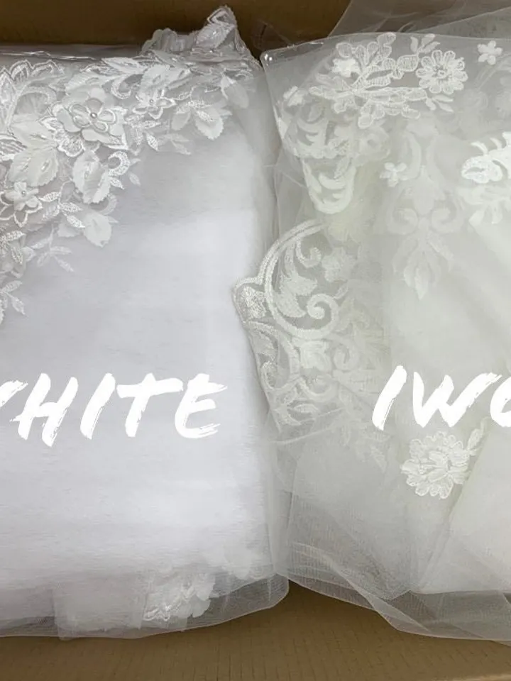 Pearl Wedding Veil wedding veil Chapel bridal Modern Fingertip Veil Ivory Wedding Veil Single Tire Veil Simple Veil Single layer Veil