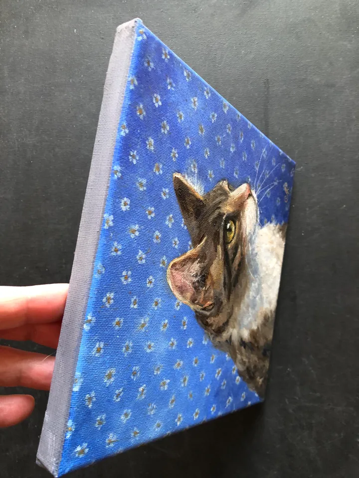 Cats Oil Painting Original Cat Portrait Animal Wall Art Pet Portrait