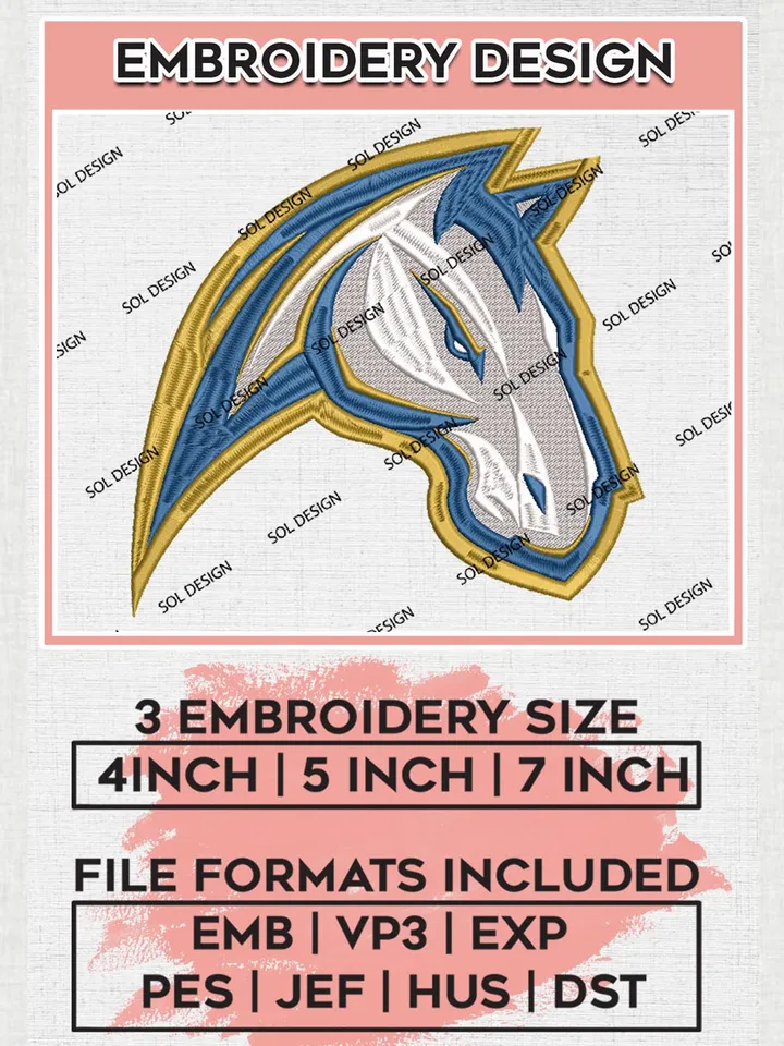 NCAA UC Davis Aggies Football Team Head Mascot Logo Machine Embroidery Design, NCAA UC Davis Aggies Team Design Design files, NCAA Team Embroidery Designs, NCAA Machine Embroidery Designs, Digital Download