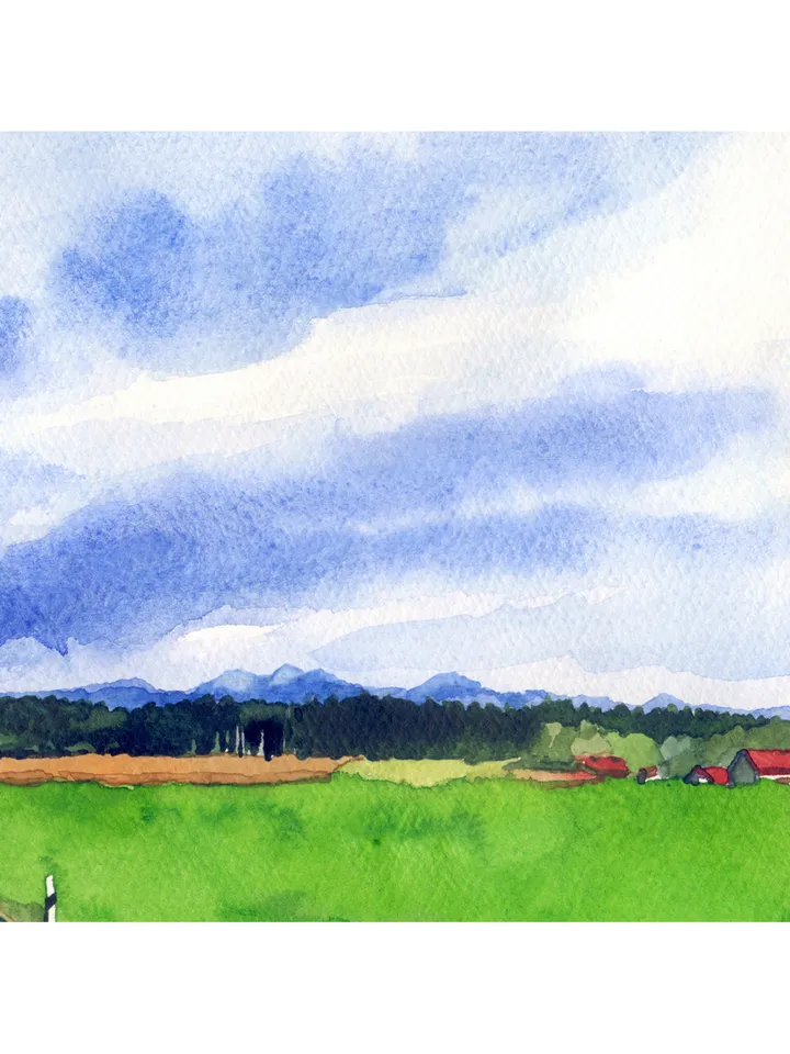Highway Digital file for printing Large Poster Copy of the author's painting Summer landscape