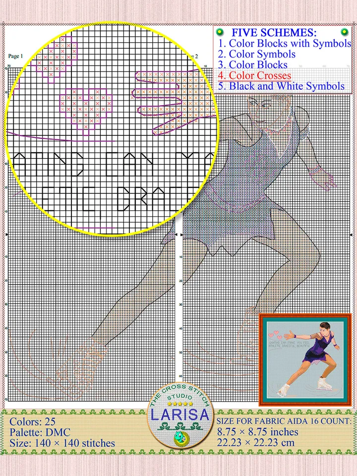 Figure Skating Cross Stitch Pattern | Figure Skater