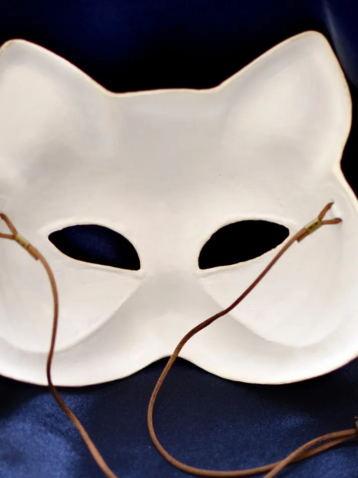 Animal masquerade mask for couples. Cat cosplay mask. Venetian mask to masquerade halloween costume.