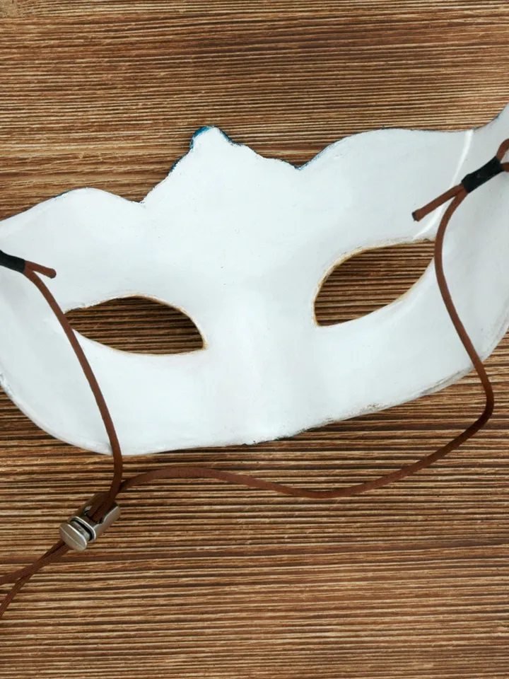 Blue Masquerade mask women to cosplay costume. Marie antoinette style design. Gold venetian mask to masquerade costume.