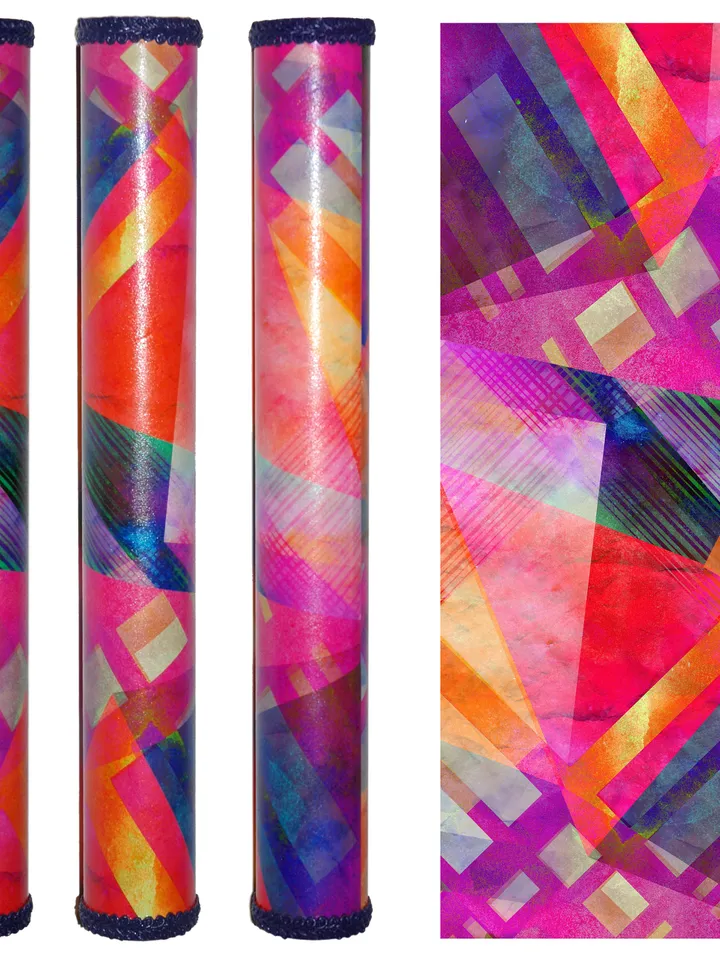 Kaleidoscope with geometric print on label is greate Anti-stress toy and relaxing gifts.