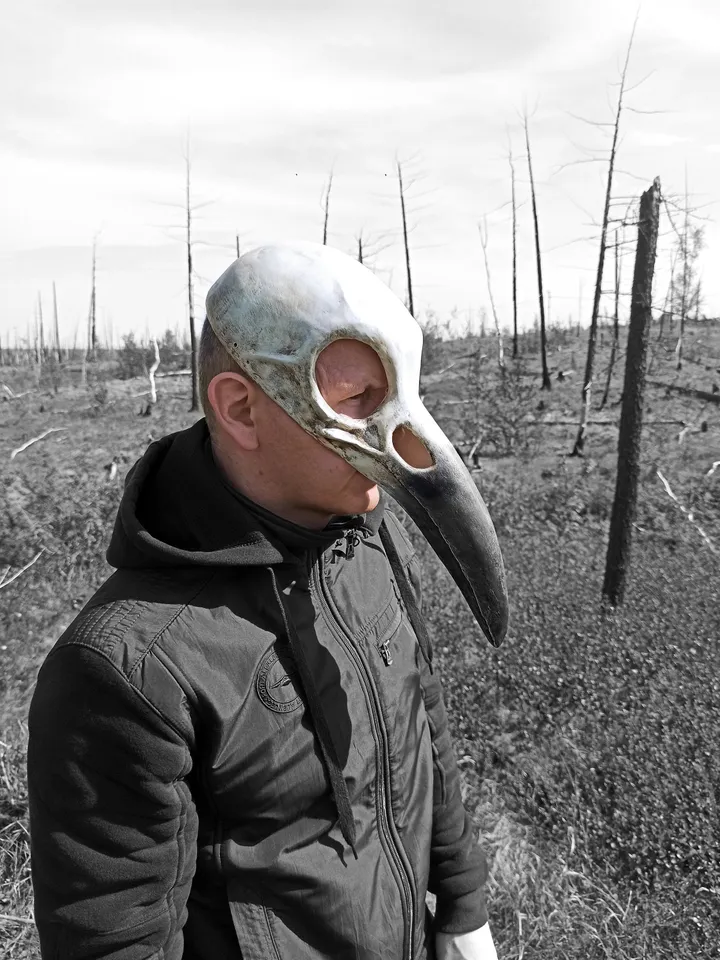Raven mask for halloween costume. Cosplay mask men. Bird skull face mask.