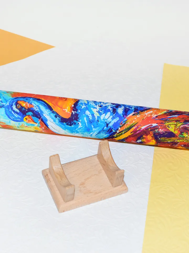 Peacock kaleidoscope. Art print roommate gift. Art therapy friendship long distance gift with watercolor bird peacock.