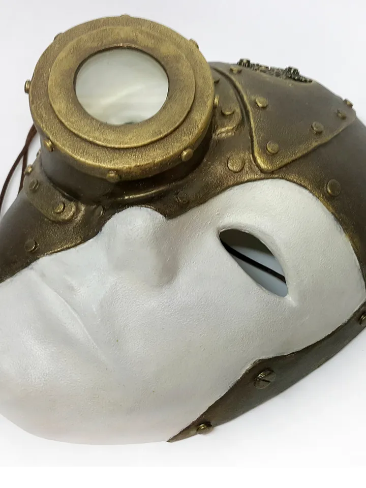 Masquerade steampunk mask, steam punk cosplay mask, halloween costume, masquerade mask men.