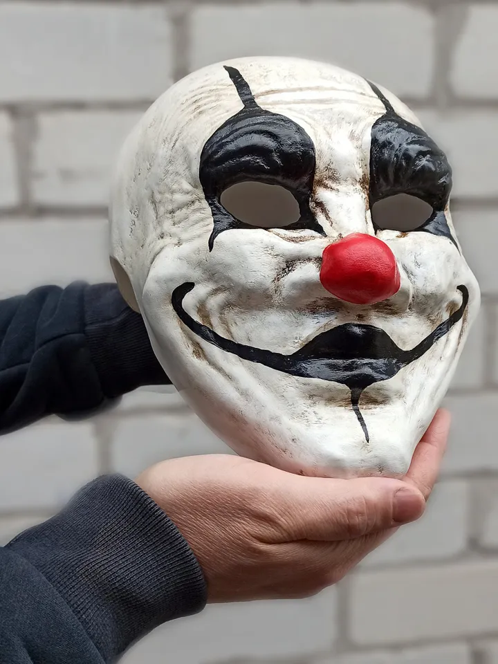 Custom cosplay Joker face mask for halloween costume. Hocus pocus mask for clown costume. Cosplay masks of joker 2019.