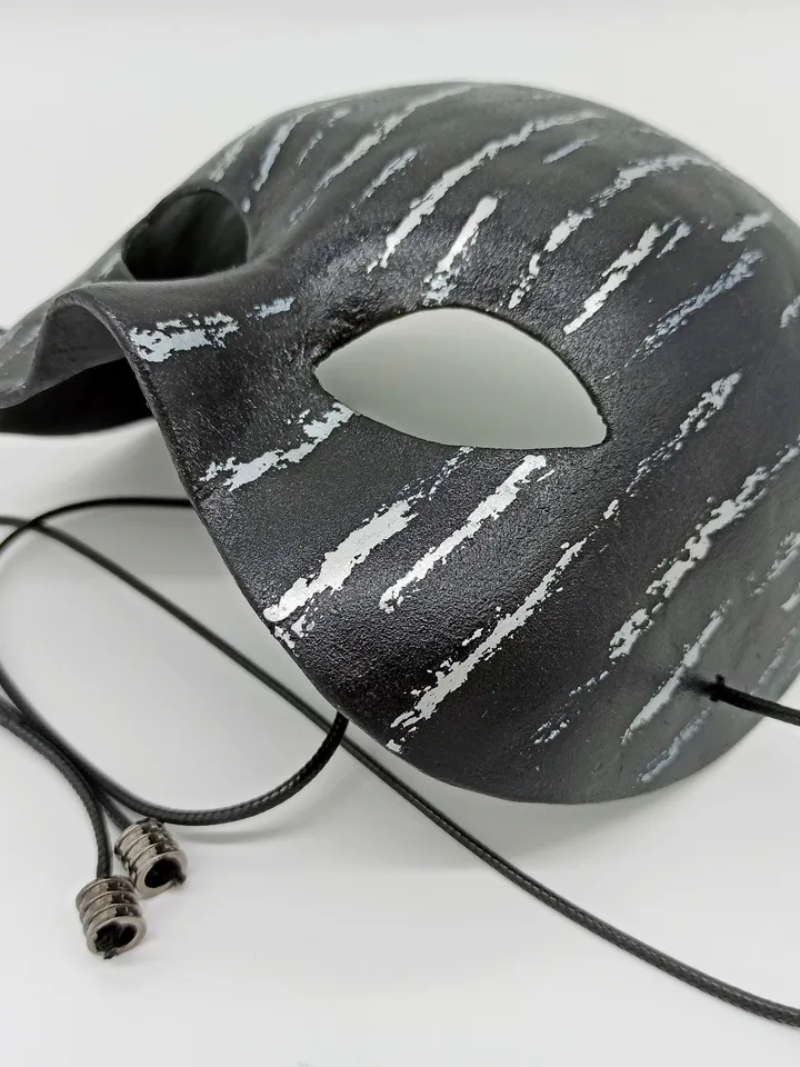 Phantom of the opera masquerade mask men. Custom cosplay half face mask to carnival costume. Halloween mask.