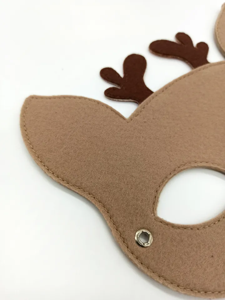 Fawn cosplay kids mask, girls deer costume. Woodland christmas girls mask. Deer masquerade mask. Cute animal mask for Halloween costume.