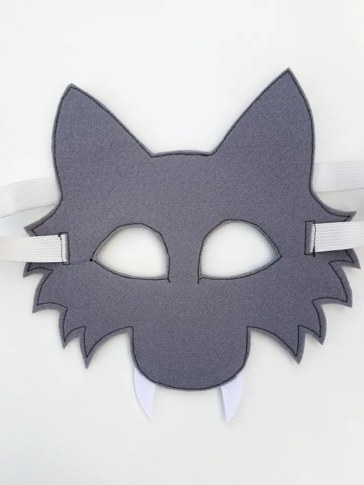 Wolf cosplay halloween mask, masquerade mask, kids wolf mask, werewolf costume mask.