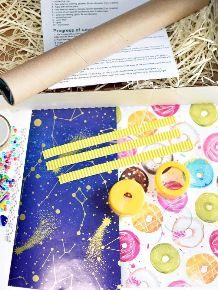 Astrology gifts DIY craft kit kaleidoscope. Mystery box with Activity box for adults. Stim toy. Adhd toys.