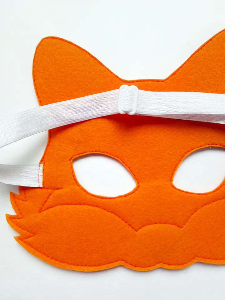 kids fox costume, Animal felt kids mask to cute fox cosplay costume girls, fox cosplay costume, animal felt red fox mask.