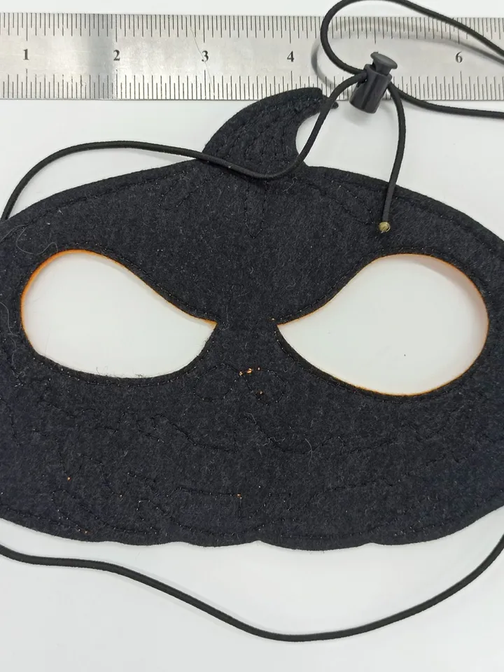 Pumpkin kids mask, felt halloween mask to pumpkin costume, jackolantern masquerade mask.