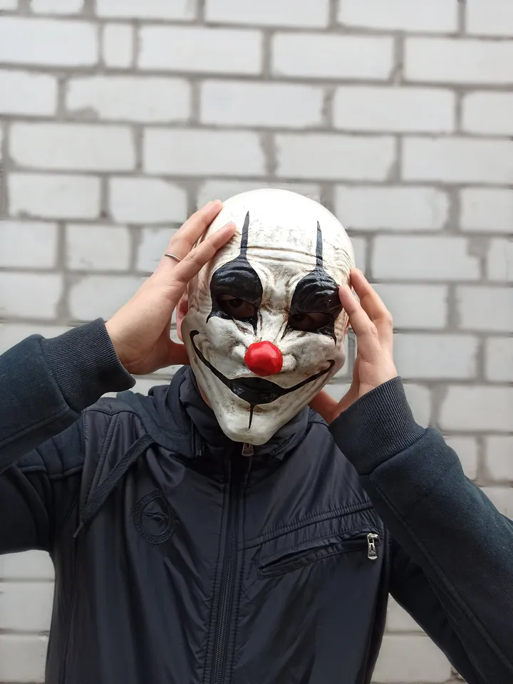 Custom cosplay Joker face mask for halloween costume. Hocus pocus mask for clown costume. Cosplay masks of joker 2019.
