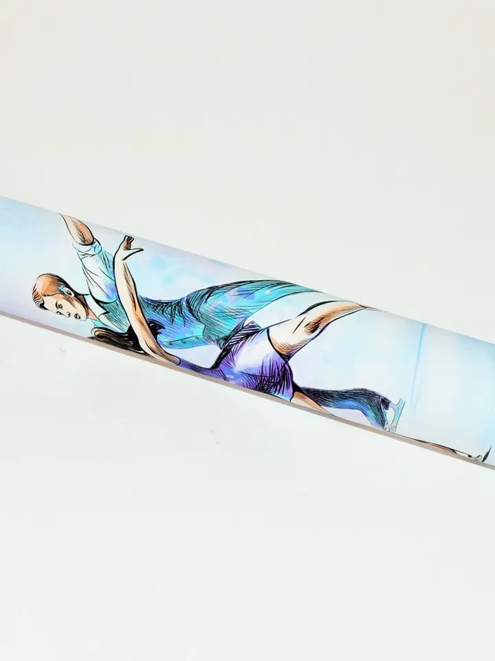 Personalized art Ice skating gifts for couple. Figure skating, sport gift, best friend gift.