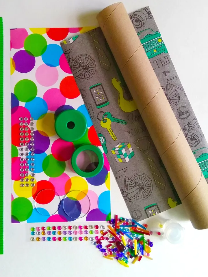 DIY craft kit kaleidoscope. Diy kits for adults. Mystery box with Stim toy & Adhd toys.