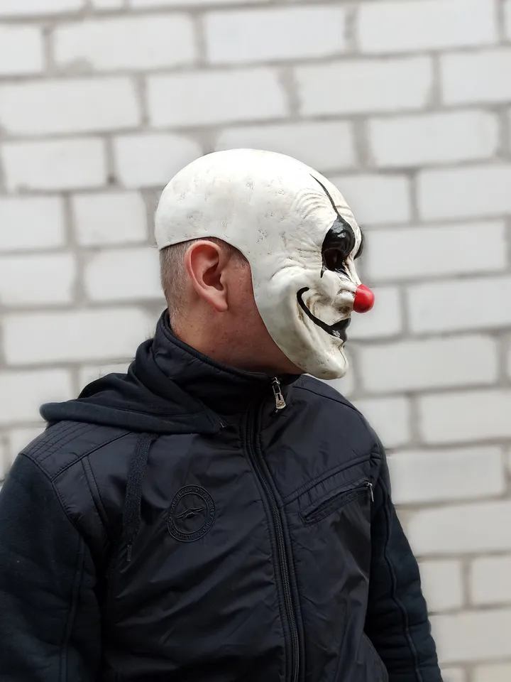 Custom cosplay Joker face mask for halloween costume. Hocus pocus mask for clown costume. Cosplay masks of joker 2019.