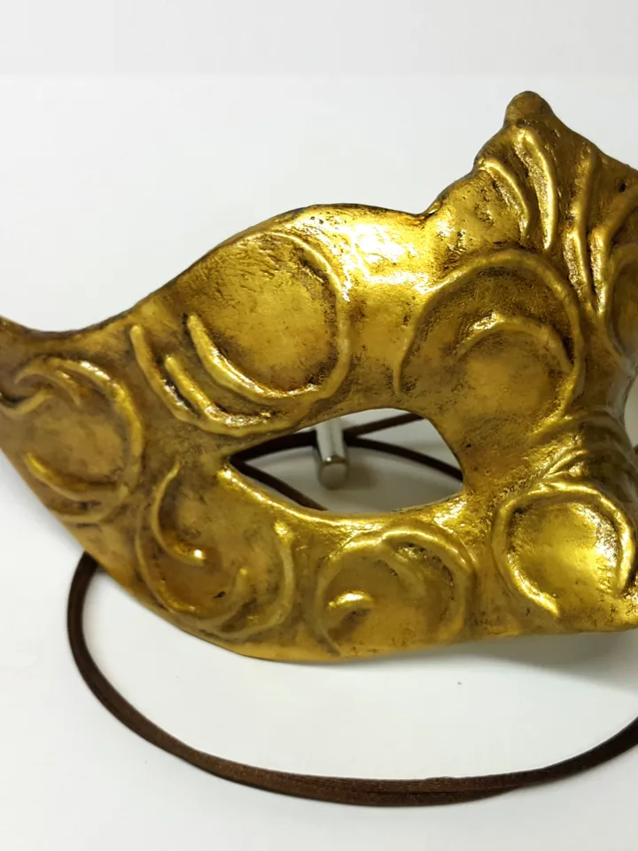 Couple masquerade mask gold and white. Venetian mask to masquerade costume for new years eve. Cosplay mask.