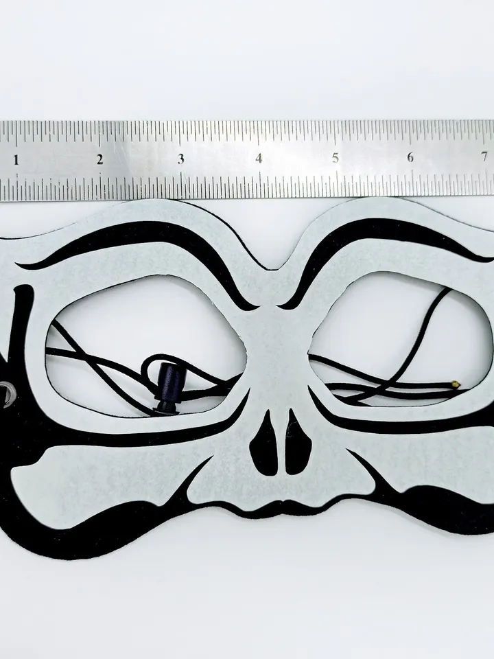 Skeleton halloween mask,  spooky face mask, halloween skeleton cosplay costume, light up mask.