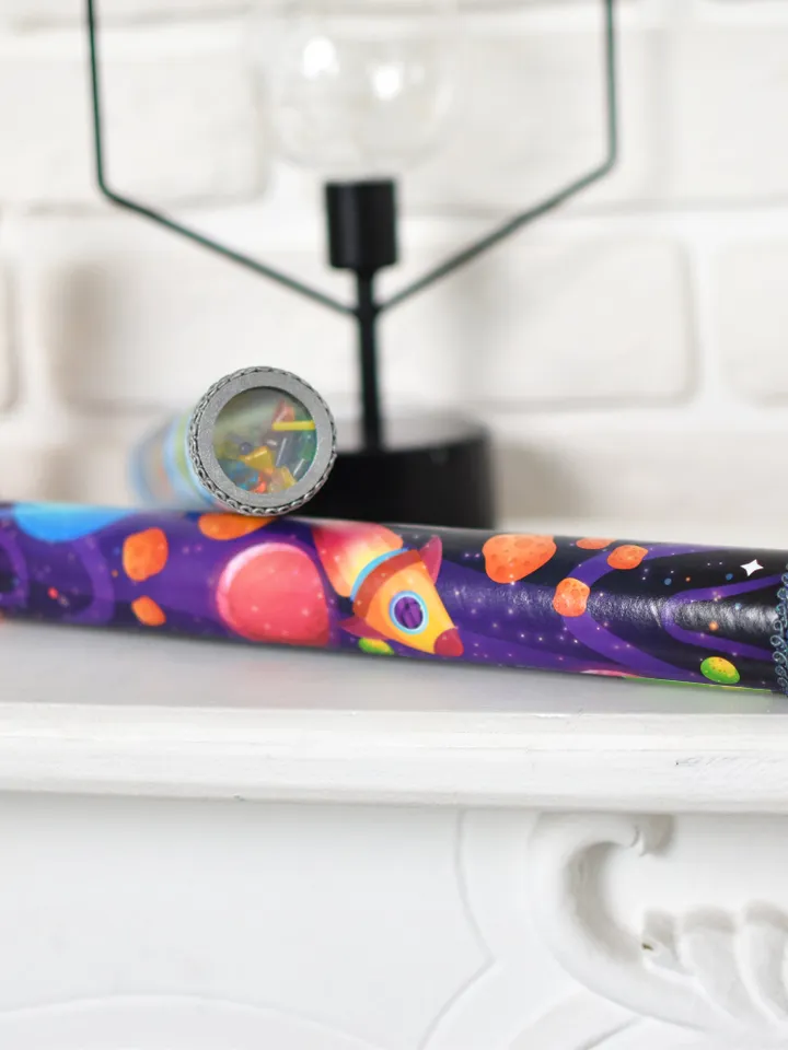 Outer space age Astronomy gifts for science teacher. Roommate gift kaleidoscope for christmas eve box.