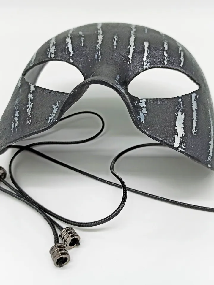 Phantom of the opera masquerade mask men. Custom cosplay half face mask to carnival costume. Halloween mask.