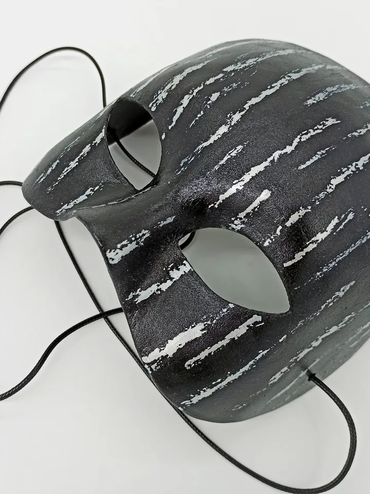 Phantom of the opera masquerade mask men. Custom cosplay half face mask to carnival costume. Halloween mask.