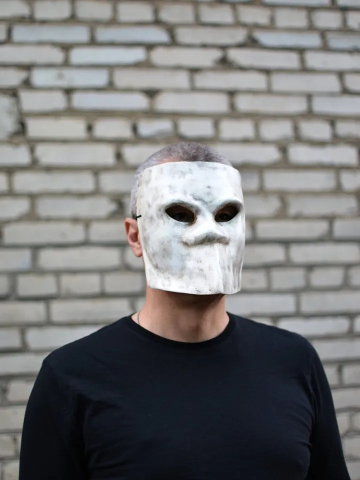 Masquerade mask Bauta to halloween costume. Venetian mask to masquerade costume. Horror face mask. Halloween mask.